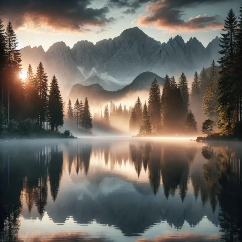 Mountain Reflections Canvas