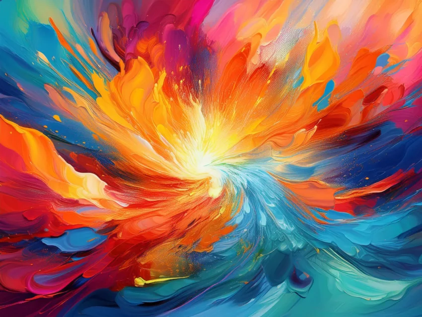 Färgrik Explosion