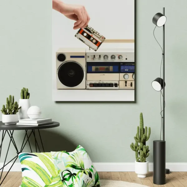 Vintage radio och kassettband