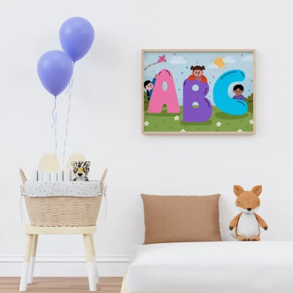 ABC och barn utomhus
