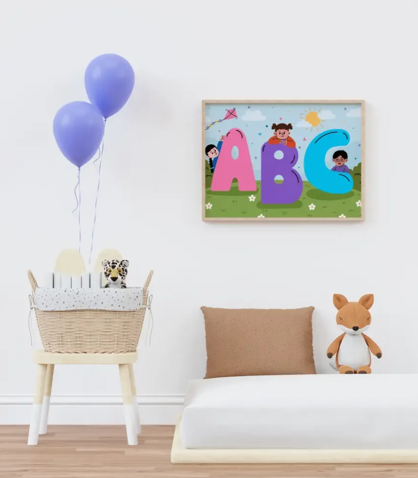 ABC och barn utomhus