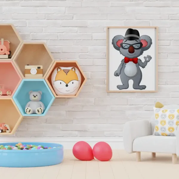 Cool Koala med Fluga och Hatt