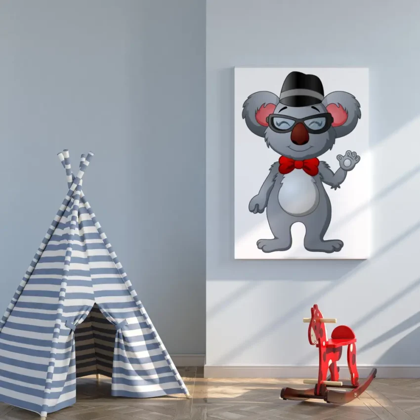 Cool Koala med Fluga och Hatt