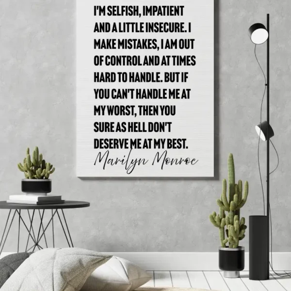 Marilyn Monroe – I'm selfish, impatient and a little insecure