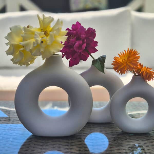 Ceramico – Set med 3 dekorativa vaser