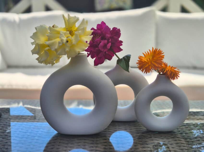 Ceramico – Set med 3 dekorativa vaser